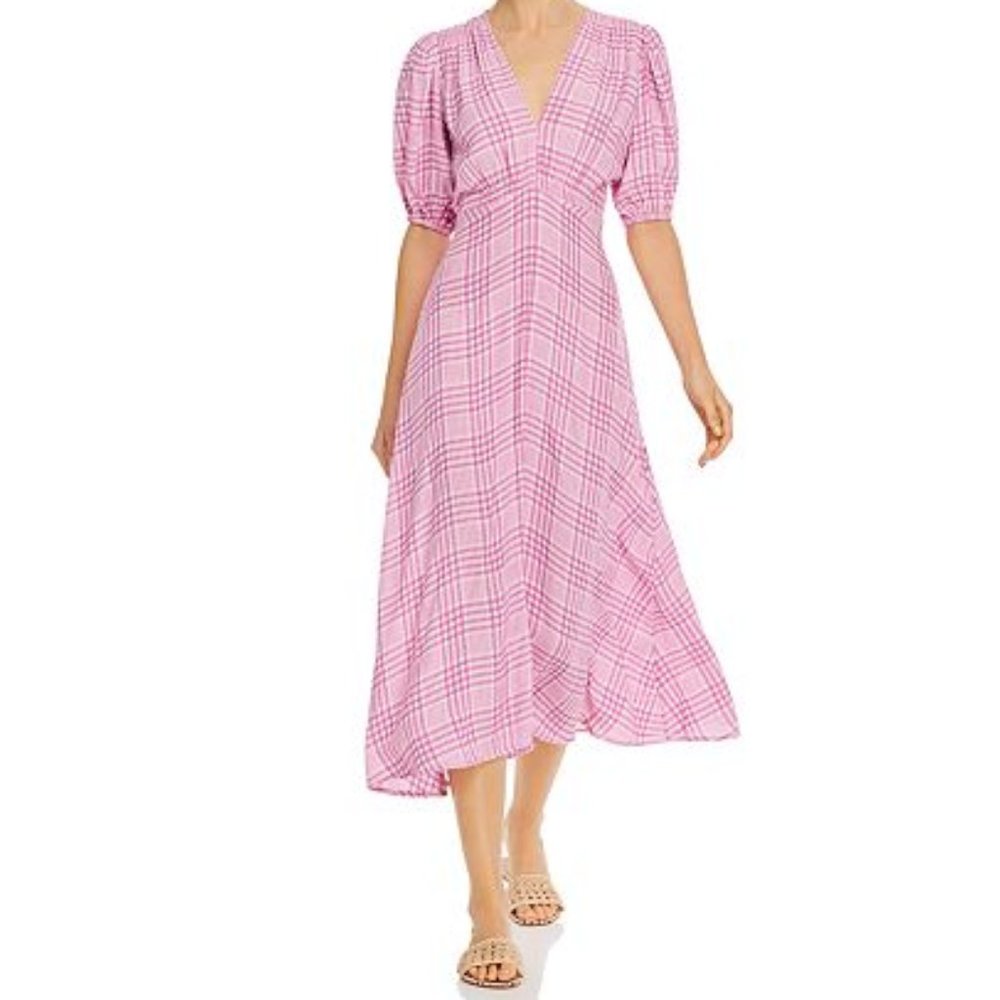 Faithfull The Brand 'Vittoria' Midi Dress Iris Sm